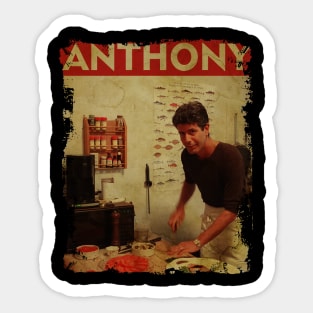 TEXTURE ART- Anthony Bourdain - RETRO Sticker